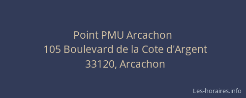 Point PMU Arcachon