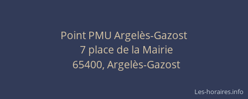 Point PMU Argelès-Gazost