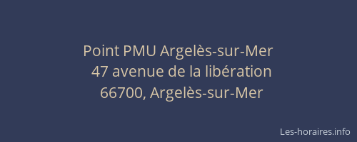 Point PMU Argelès-sur-Mer