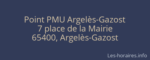 Point PMU Argelès-Gazost