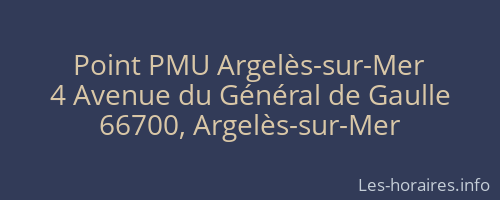 Point PMU Argelès-sur-Mer