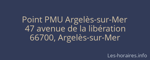 Point PMU Argelès-sur-Mer