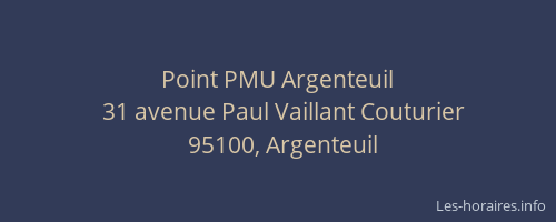 Point PMU Argenteuil