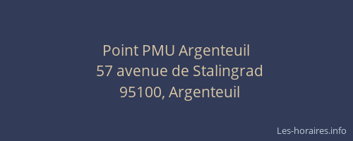 Point PMU Argenteuil