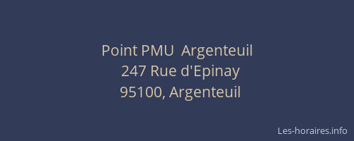 Point PMU  Argenteuil