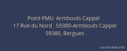 Point PMU  Armbouts Cappel