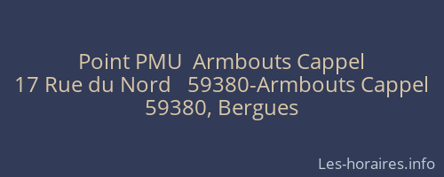 Point PMU  Armbouts Cappel