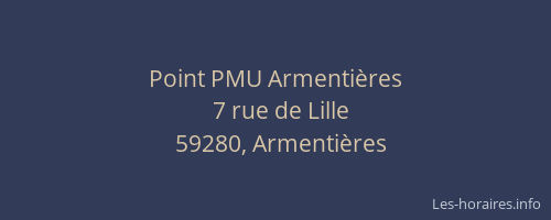 Point PMU Armentières