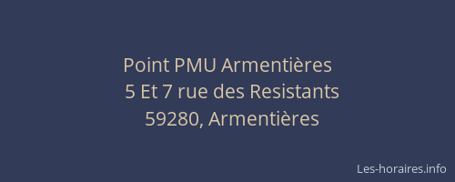 Point PMU Armentières