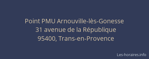 Point PMU Arnouville-lès-Gonesse