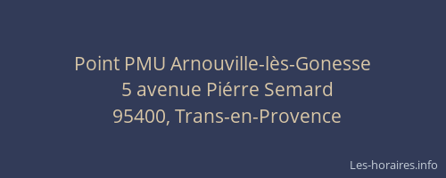 Point PMU Arnouville-lès-Gonesse