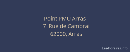 Point PMU Arras