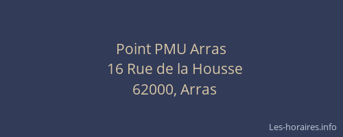 Point PMU Arras