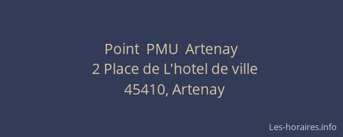 Point  PMU  Artenay