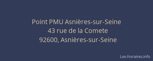 Point PMU Asnières-sur-Seine