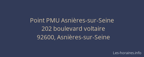 Point PMU Asnières-sur-Seine