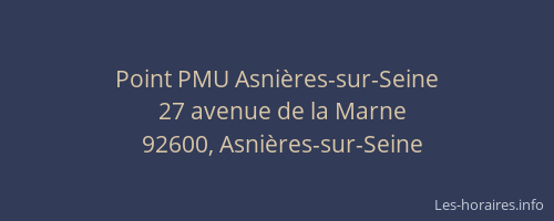 Point PMU Asnières-sur-Seine