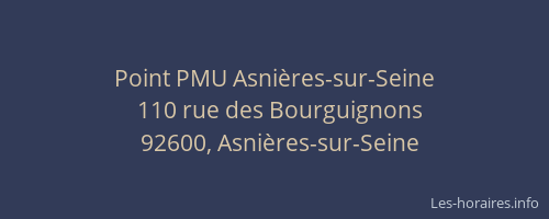 Point PMU Asnières-sur-Seine