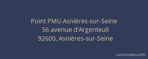 Point PMU Asnières-sur-Seine