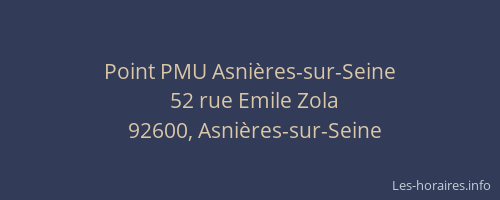 Point PMU Asnières-sur-Seine