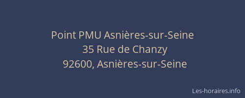 Point PMU Asnières-sur-Seine