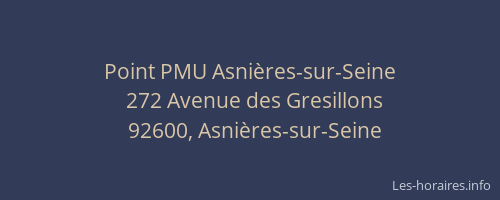 Point PMU Asnières-sur-Seine