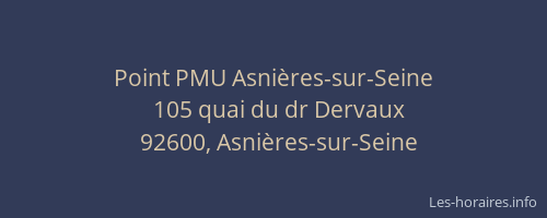 Point PMU Asnières-sur-Seine