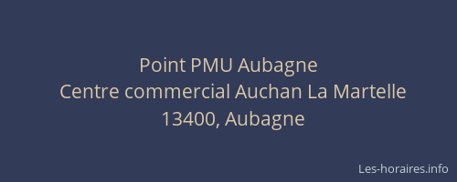 Point PMU Aubagne