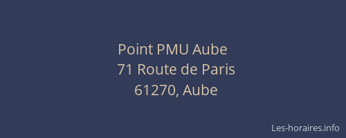 Point PMU Aube