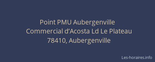 Point PMU Aubergenville