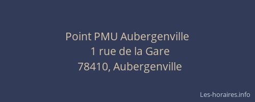 Point PMU Aubergenville