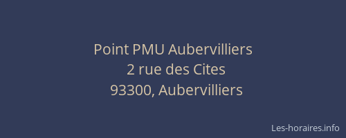 Point PMU Aubervilliers