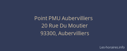 Point PMU Aubervilliers