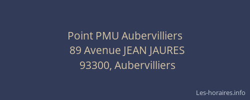 Point PMU Aubervilliers