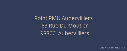 Point PMU Aubervilliers