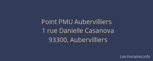 Point PMU Aubervilliers