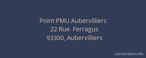 Point PMU Aubervilliers