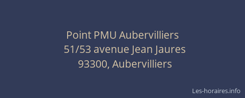 Point PMU Aubervilliers