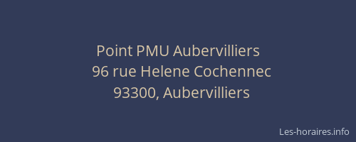 Point PMU Aubervilliers