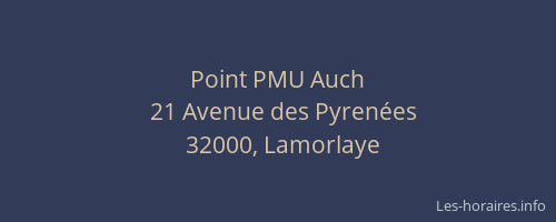 Point PMU Auch