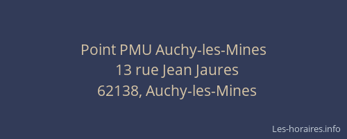 Point PMU Auchy-les-Mines