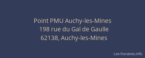 Point PMU Auchy-les-Mines