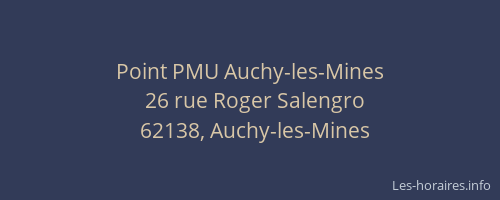 Point PMU Auchy-les-Mines