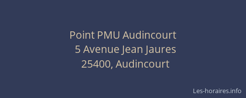 Point PMU Audincourt