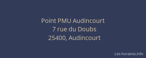 Point PMU Audincourt