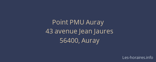 Point PMU Auray