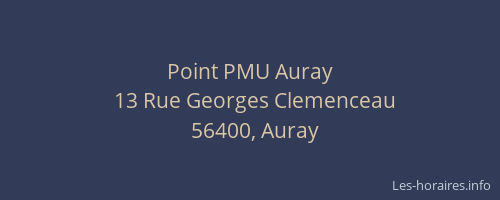 Point PMU Auray