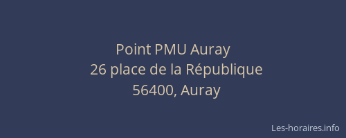 Point PMU Auray