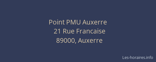 Point PMU Auxerre