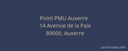 Point PMU Auxerre